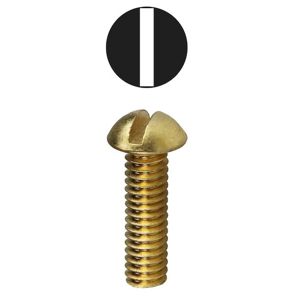 Dottie #8-32 x 1/2 in Slotted Round Machine Screw, Solid